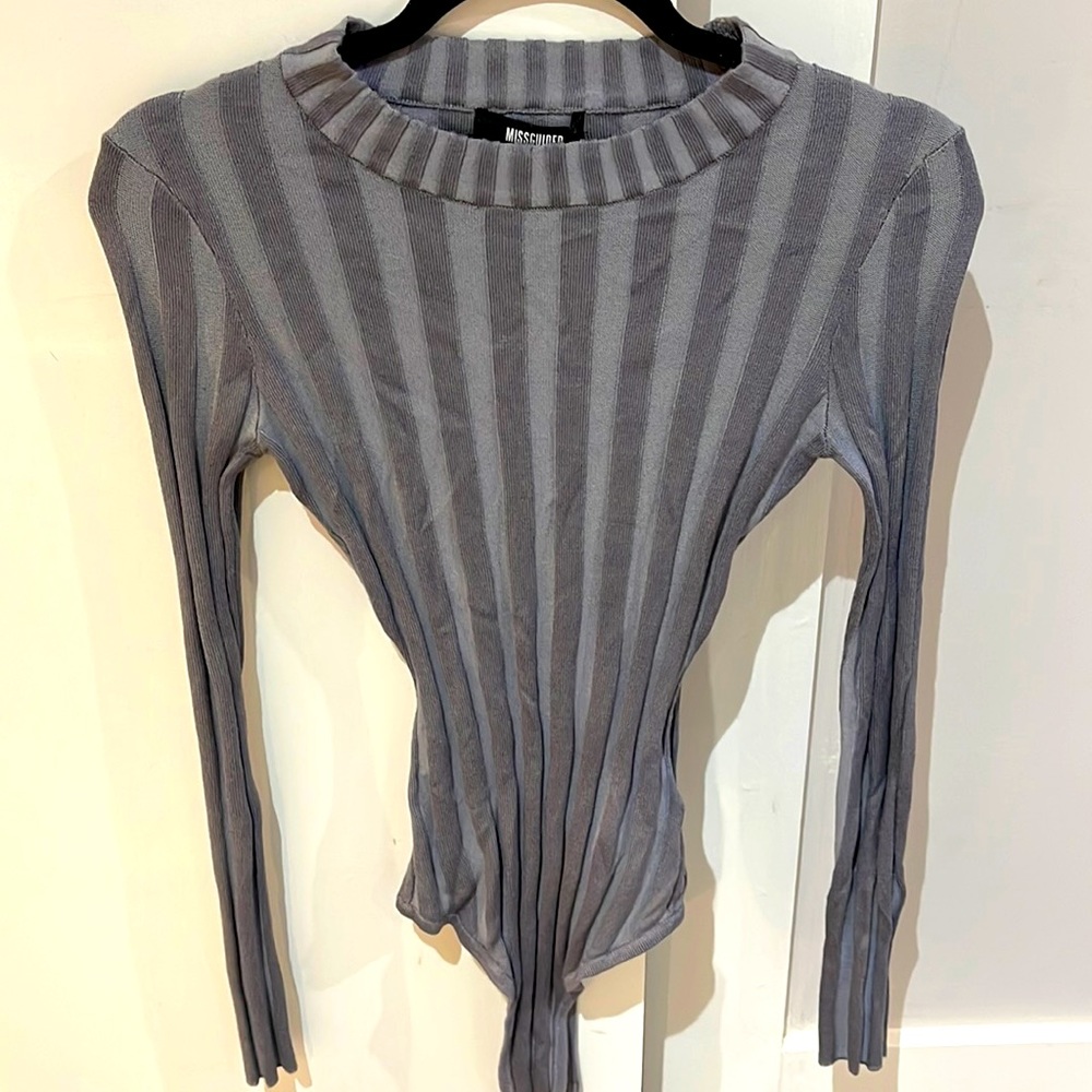MISSGUIDED grey body suit